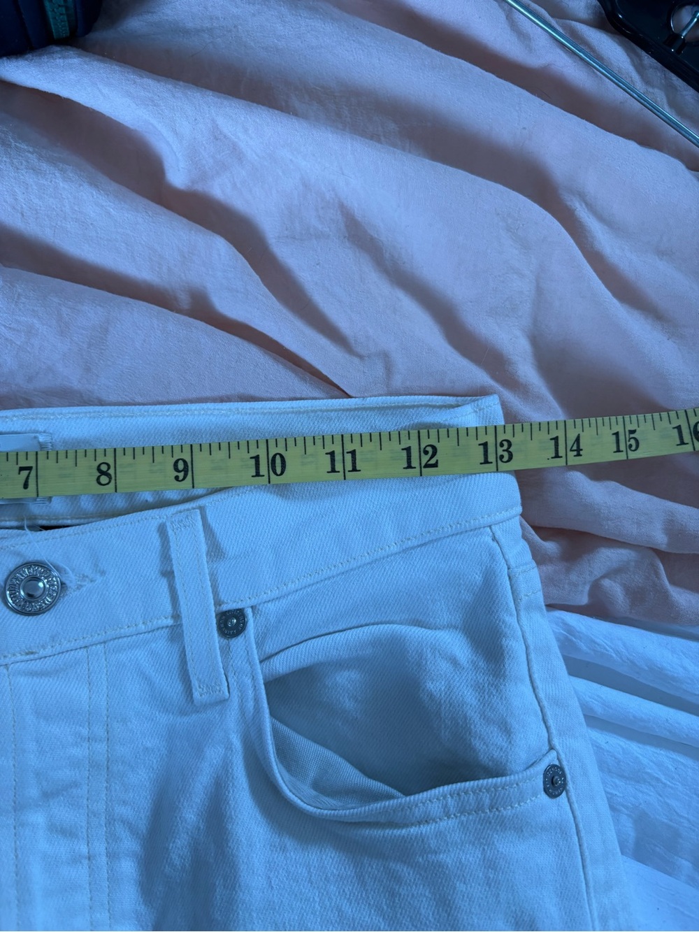 Citizens Of Humanity Charlotte Crop Jeans 26 White High Rise Button Fly Stretch - Picture 8 of 10
